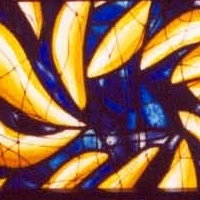 Stained glass close up