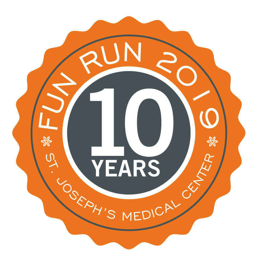 Fun Run 10 year anniversary button