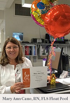 Nurse with balloons